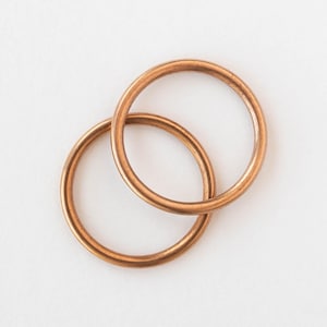 24mm Open Frame Hoop - Copper - 1 piece