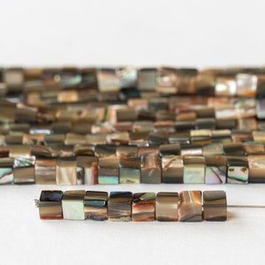 5mm Abalone Cube Beads - Whole or Half Strand