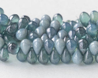 50 - 4x6mm Teardrop Beads - Czech Glass Beads For Jewelry Making - Smooth Teardrops - Smooth Teardrops