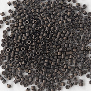 11/0 Seed Beads - Delica Beads - Japanese Seed Beads - Opaque Olive Matte ~7 grams