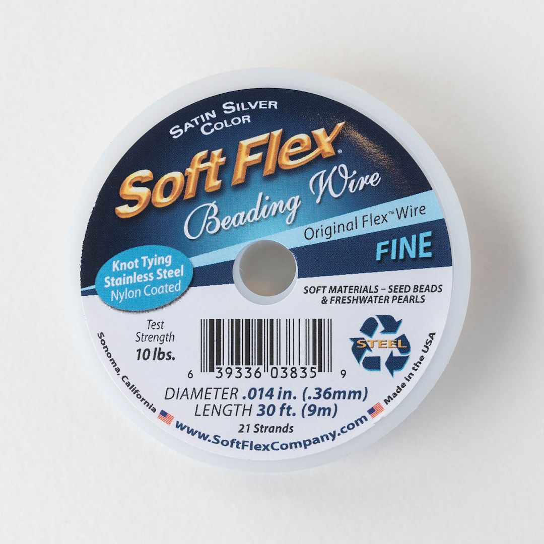 Filo Soft Flex Argento Satinato Per Bigiotteria - 21 Fili .014 Pollici X 30 Piedi