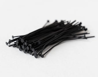 2 inch Headpins - 22G - Black - 20 or 60 headpins