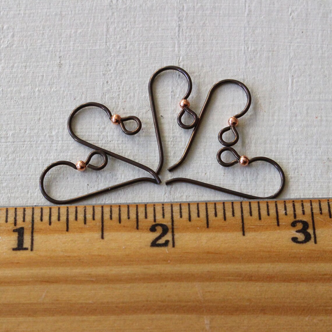 Dark Copper Niobium Ear Wires Niobium Tierra Cast Ear Wires Etsy