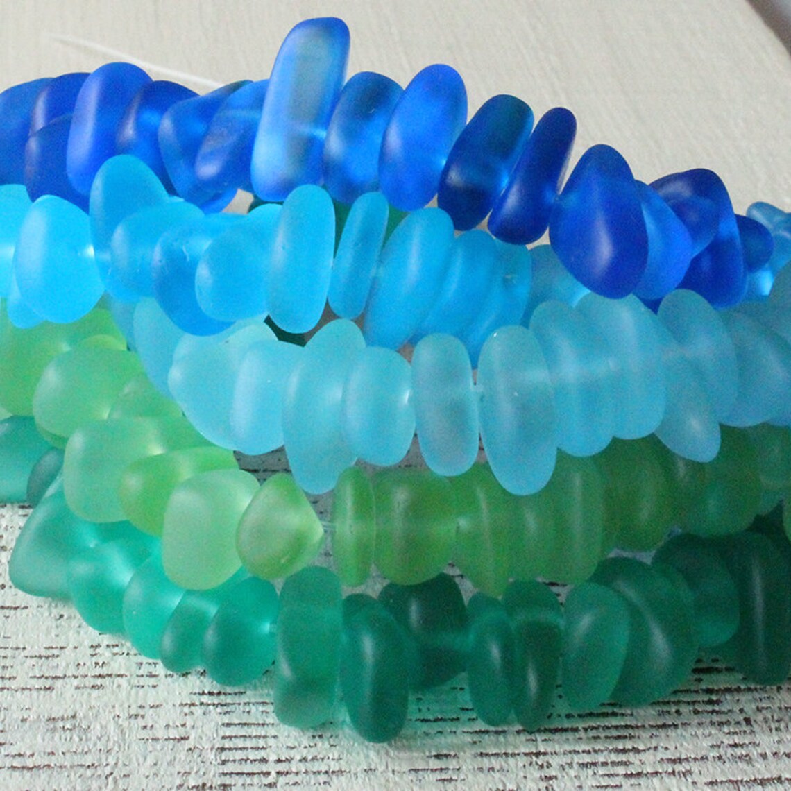 Cultured Sea Glass Beads for Jewelry Making Jewelry Supply Etsy