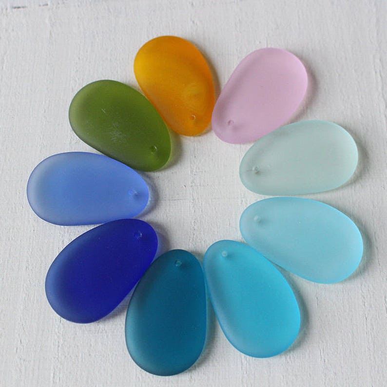Recycled Sea Glass Beads Beach Glass Beads for Jewelry Etsy