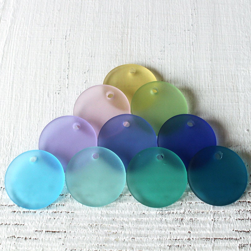 Sea Glass Beads Jewelry Making Supply Frosted Glass Beads Etsy