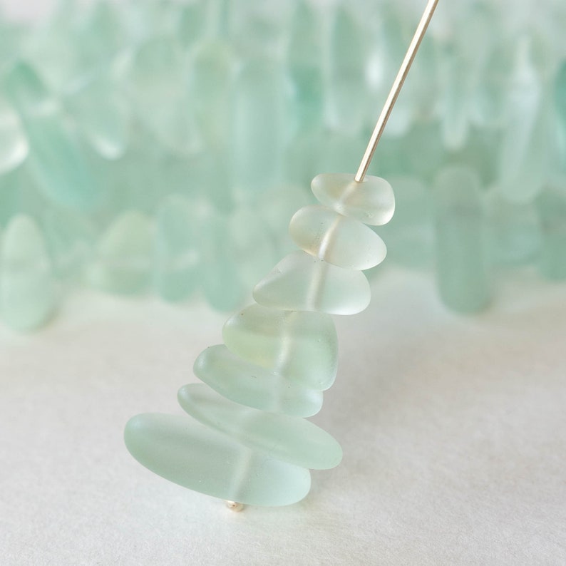 Sea Glass Beads For Jewelry Making  Beach Glass Pebbles  image 1