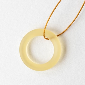 23mm Sea Glass Ring Beads - Cultured Seaglass Beads For Jewelry Making - Frosted Glass - 23mm Ring - Lemon - Choose Amount