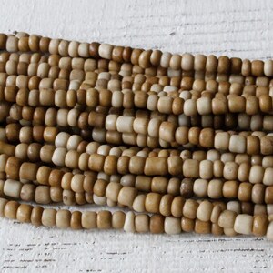 Rustic Indonesian Seed Beads For Jewelry Making Large Seed Beads Matte Seed Beads Indonesian Glass Boho Seed Beads Sand Choose image 2