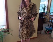 50s or 60s Cheetah Print Coat, Zanzibar, Sportowne, Vintage, fabric by La France, Cheetah Leopard print jacket