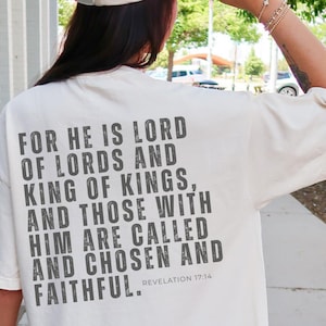 Revelation 17:14 Christian Shirt, Jesus is King Gift, Jesus Is King Tee, King of Kings T-Shirt, Religious Gift for Him, Lord of Lords Tee