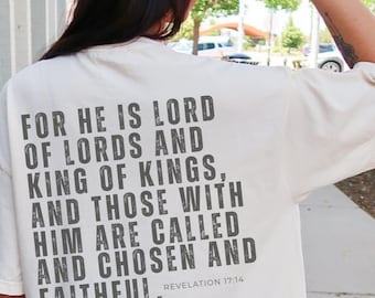 Revelation 17:14 Christian Shirt, Jesus is King Gift, Jesus Is King Tee, King of Kings T-Shirt, Religious Gift for Him, Lord of Lords Tee