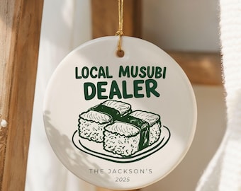Custom Spam Musubi Ornament, Musubi Ornament, Gift for Spam Musubi Lover, Hawaii's Favorite Snack Gift, Spam Musubi Ornament, Spam Gift