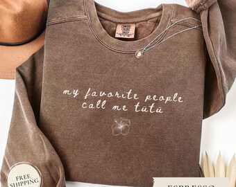Tūtū Lightweight Sweatshirt, Hawaiian Grandma Lightweight Sweatshirt, Hawaii Gift for Grandma, Holiday Gift for Tutu, Tūtū birthday gift