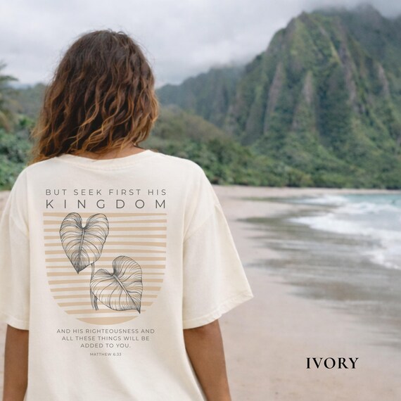 Hawaii Christian Shirt, Seek First His Kingdom-Matthew 6:33 Hawaii Faith Tee, Inspirational Hawaii Scripture Shirt, Motivational Hawaii tee