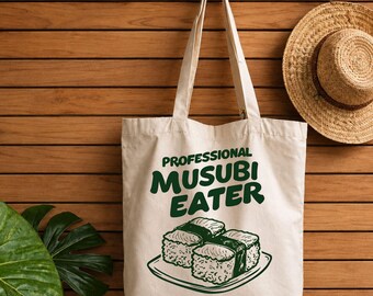 Spam Musubi Tote Bag, Local Musubi Dealer Tote, Gift for Spam Musubi Lover, Hawaii Beach Tote Bag, Musubi Book Bag, Musubi Lover Tote Bag