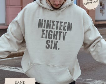 Sudadera con capucha para 40 cumpleaños, regalo de 40 cumpleaños para hombres, sudadera con capucha vintage de 1986, sudadera con capucha personalizada de 40 años para esposo, hermano, papá, hijo