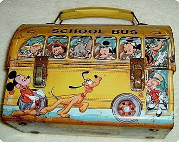 1968 Disney Aladdin School Bus Lunch Box With Thermos Goofy Etsy