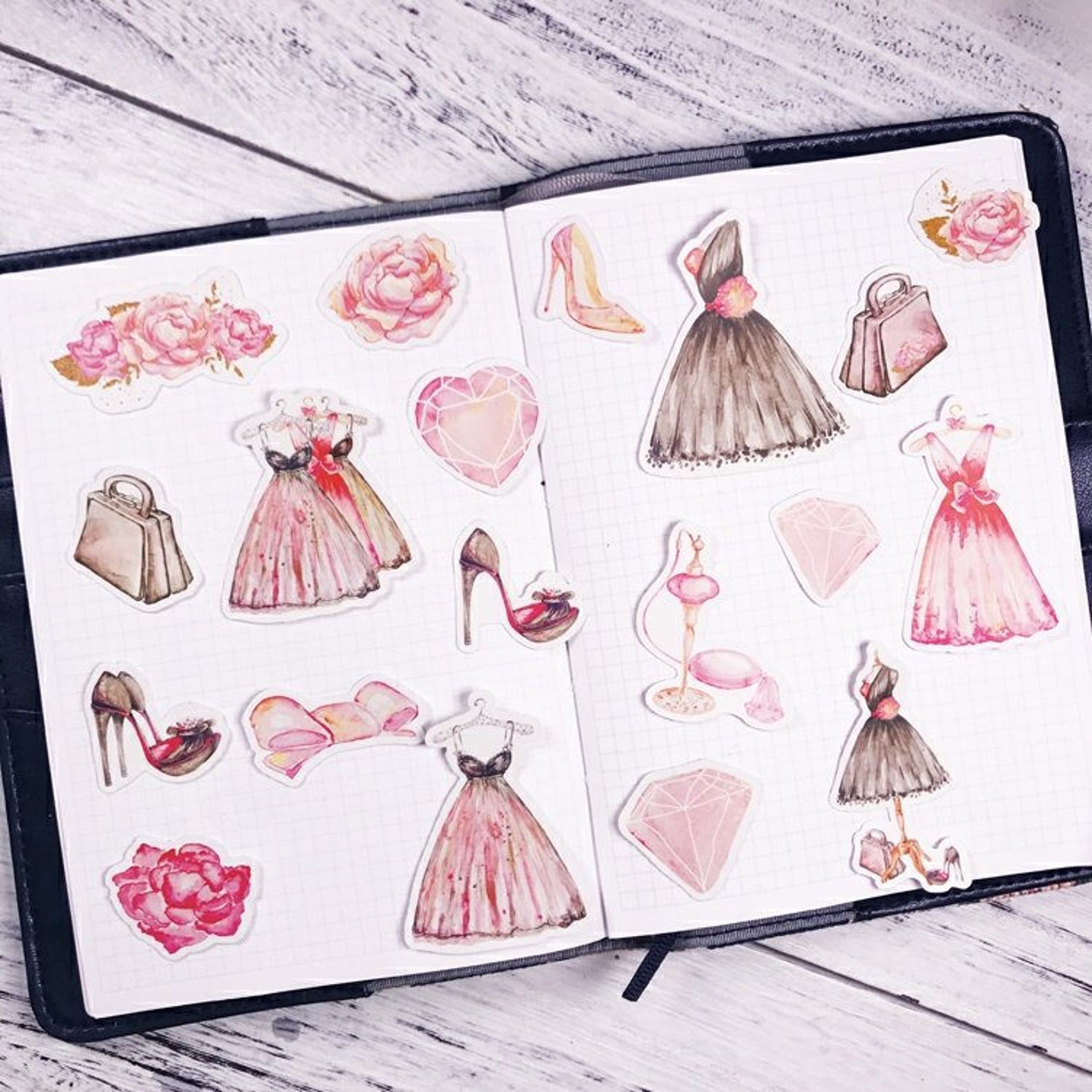 19 pcs, ballet sticker, ballerina sticker, swan sticker, shoe sticker, rose sticker, fairytale, swan lake sticker, swan lake, sk