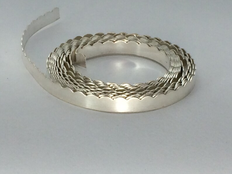 gallery wire craft supply .999 silver scalloped bezel wire 1 ozt- 26g stone setting jewelry making
