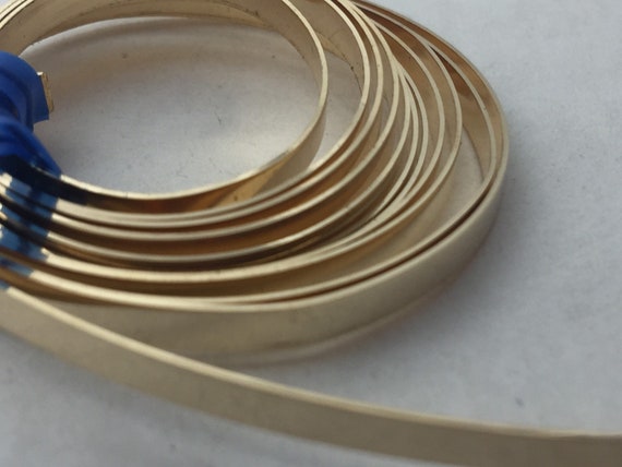 14kt Gold Filled Bezel Wire for Jewelry Making, Stone Setting Flat Wire,  Single Clad Wire 