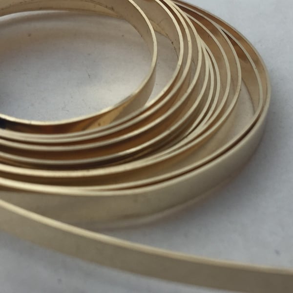 14kt gold filled bezel wire for jewelry making, stone setting flat wire, Single Clad wire