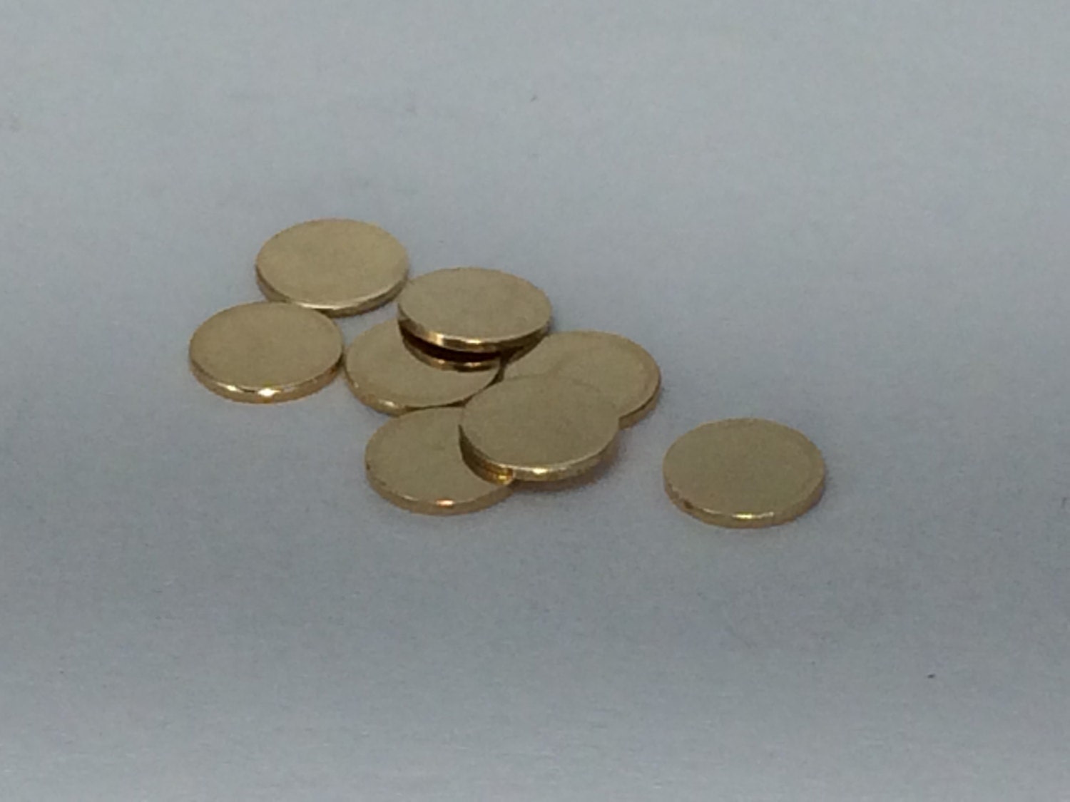 Yellow gold filled stamping discs for jewelry 10 pieces in 22 Etsy