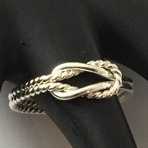 Hercules Knot Silver Buckle Knot Ring Twisted Buckle Knot Etsy