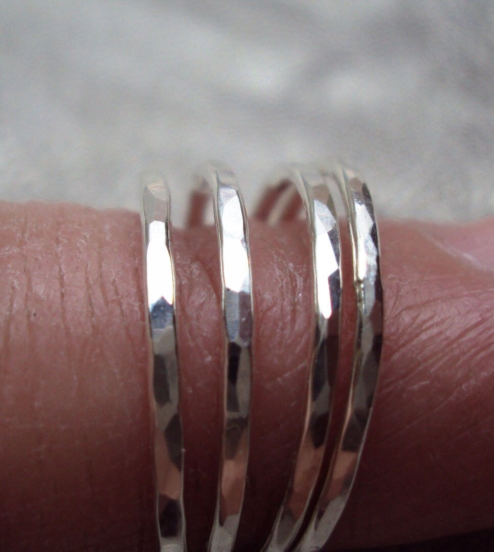 ONE silver ring, stacking ring, silver spacer ring, silver midi ring, 18G thick, thumb ring, midi ring, finger ring, 925 ss