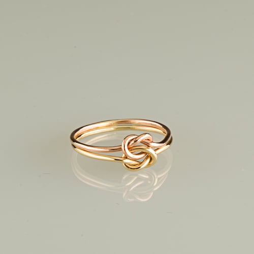 Love Knot 14k Gold Filled Infinity Ring Etsy