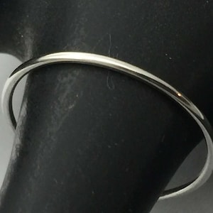 Platinum band, platinum ring, skinny band, thin platinum ring, 950 platinum, halo ring, special pricing limited time image 2