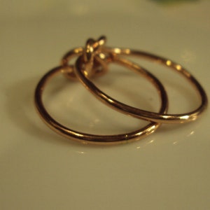 Double love knot, rose gold fill, 16g thick, any size, celtic lovers knot, pink gold filled image 2