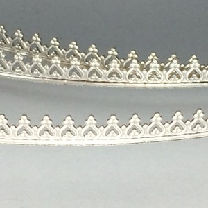 8 inches - silver gallery wire for bezel setting cabs, Argentium sterling silver , dimension 4.75mm high x .75 mm wide