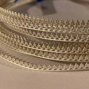 925 Sterling silver bezel wire, gallery wire, by the foot, fancy wire for stone  wrapping