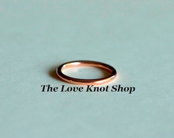 Rose gold wedding band, 10kt gold, engagement ring, smooth round plain band, also in yellow