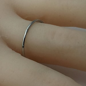 Platinum band, platinum ring, skinny band, thin platinum ring, 950 platinum, halo ring, special pricing limited time image 6