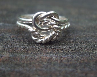 Etsy  jewelry, ring, argentium ss, half twist, half plain, any size,