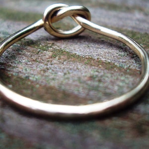 Love knot ring, Lovers knot ring, celtic knot ring, 16g, sturdy, strong, 14k, gold, filled, knot ring, 16g, SALE image 5