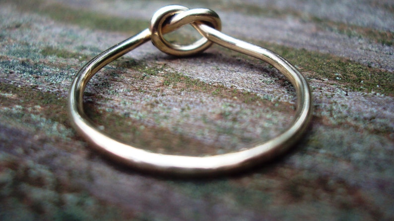 Love knot ring, Lovers knot ring, celtic knot ring, 16g, sturdy, strong, 14k, gold, filled, knot ring, 16g, SALE image 5