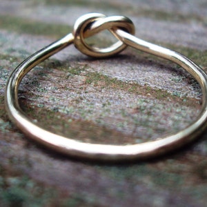 Love knot ring, Lovers knot ring, celtic knot ring, 16g, sturdy, strong, 14k, gold, filled, knot ring, 16g, SALE image 2