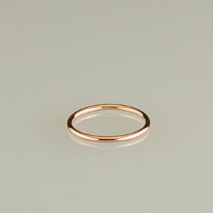 Thin rose gold wedding band, rose gold ring, gift for her, thin gold band, 10kt gold
