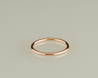 Thin rose gold wedding band, rose gold ring, gift for her, thin gold band, 10kt gold