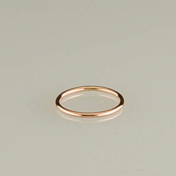 Thin rose gold wedding band, rose gold ring, gift for her, thin gold band, 10kt gold