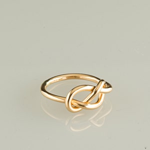 12g Infinity knot ring, 18kt gold ring, rose gold ring, gold infinity knot, choose from rose or yellow gold