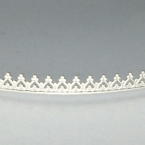 silver gallery wire for bezel setting cabs, 6 inches, Argentium sterling silver , dimension 4.75mm high x .75 mm wide