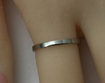 Platinum wedding band, thin platinum ring, flat platinum band, smooth platinum wedding band, skinny platinum band,