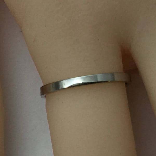 Platinum wedding band, thin platinum ring, flat platinum band, smooth platinum wedding band, skinny platinum band,