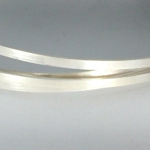 12 inch flat wire, sizing stock wire, silver wire, sterling silver 3mm x 1mm flat rectangle wire stock, dead soft wire image 2