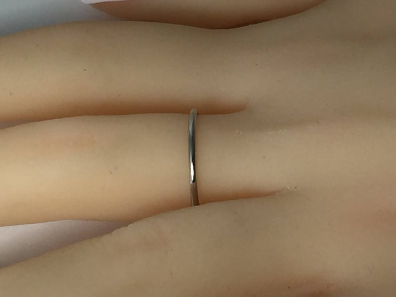 Platinum band, platinum ring, skinny band, thin platinum ring, 950 platinum, halo ring, special pricing limited time image 7