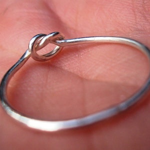 set of 3, Jewelry, ring, EtsyXO love knot, argentium sterling silver, celtic knot ring, single knot ring, lovers knot ring, 16g,